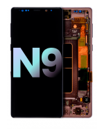 Samsung Galaxy Note 9 (Service Pack) (Metalik Bakır) İle Uyumlu Çerçeveli ekran Orijinal Ekranı