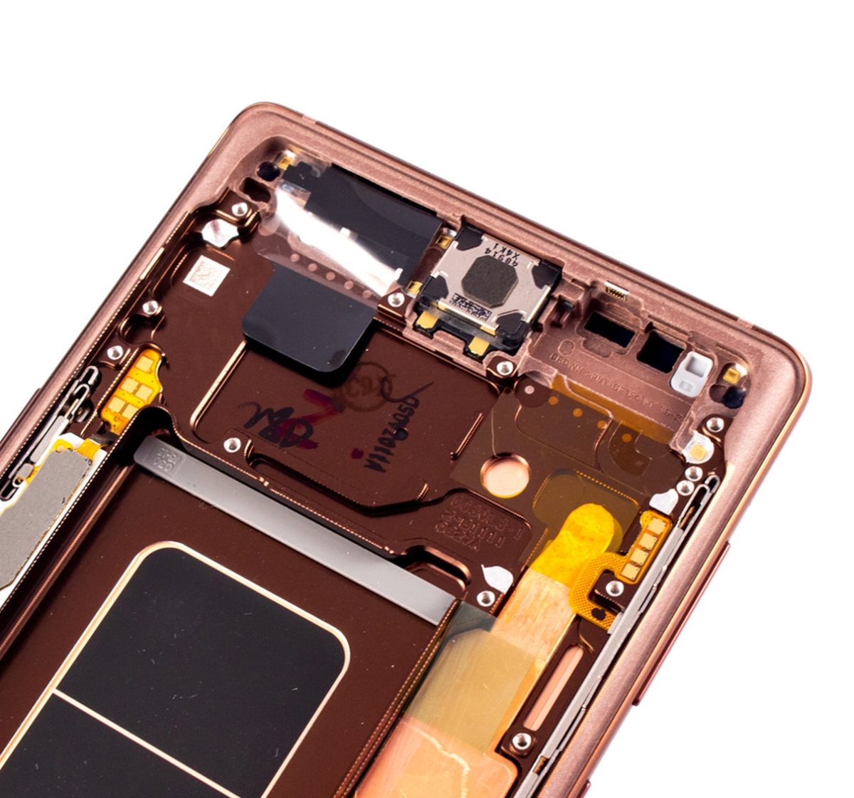 Samsung Galaxy Note 9 (Service Pack) (Metalik Bakır) İle Uyumlu Çerçeveli ekran Orijinal Ekranı - Görsel 3