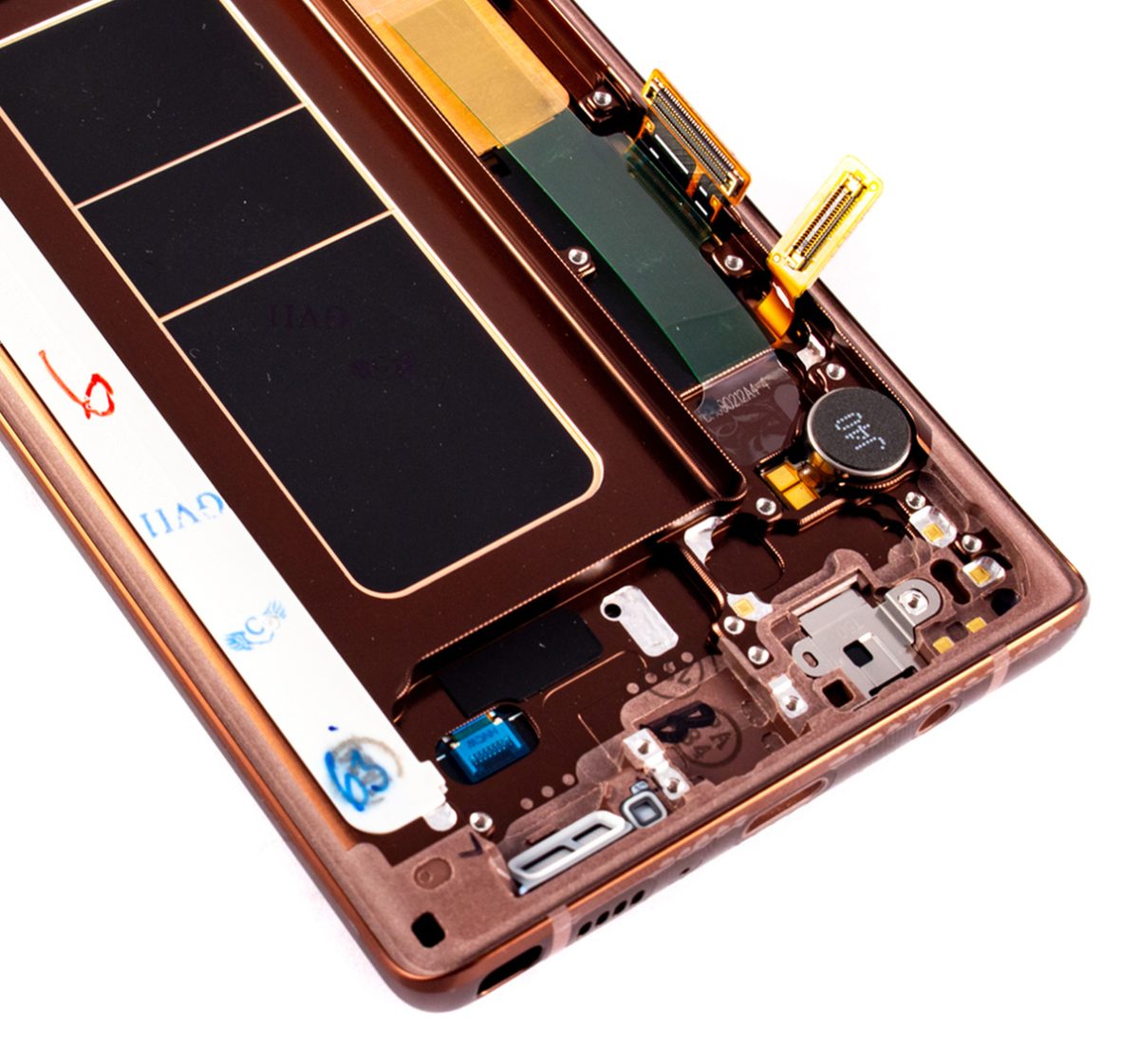 Samsung Galaxy Note 9 (Service Pack) (Metalik Bakır) İle Uyumlu Çerçeveli ekran Orijinal Ekranı - Görsel 4