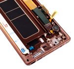 Samsung Galaxy Note 9 (Service Pack) (Metalik Bakır) İle Uyumlu Çerçeveli ekran Orijinal Ekranı - Görsel 4