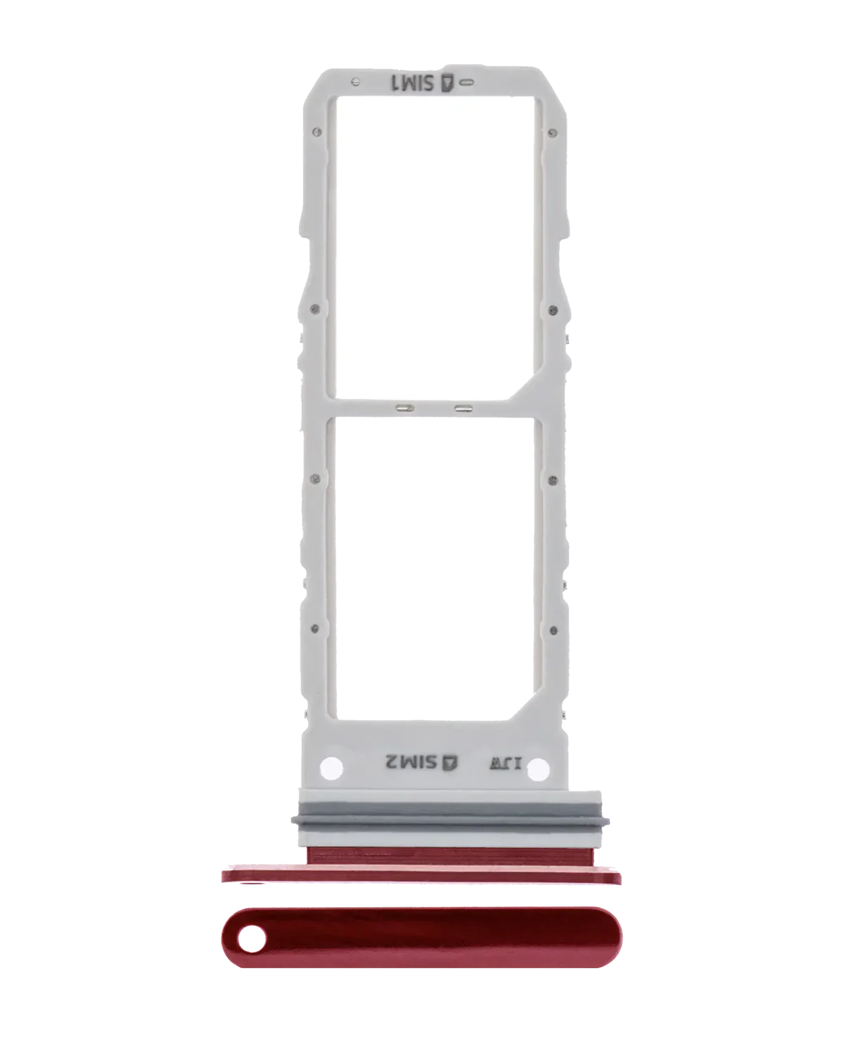Samsung Galaxy Note10 İle Uyumlu Çift Sim Kart Tepsisi (Aura Red)