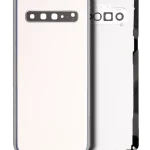 Samsung Galaxy S10 5G İle Uyumlu Arka Kapak Cam Kamera Lensli  (Taç Gümüş)