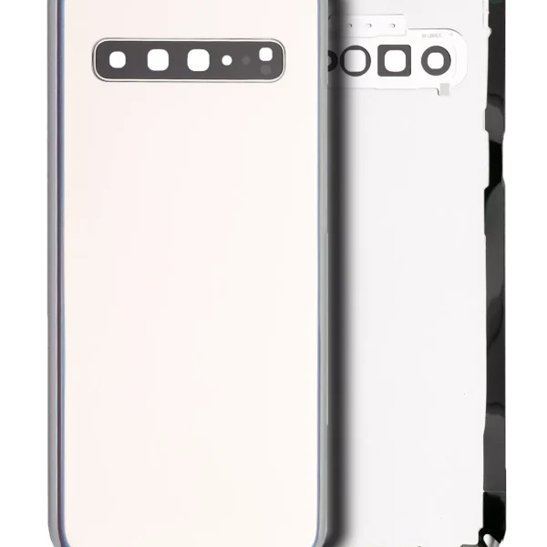 Samsung Galaxy S10 5G İle Uyumlu Arka Kapak Cam Kamera Lensli  (Taç Gümüş)