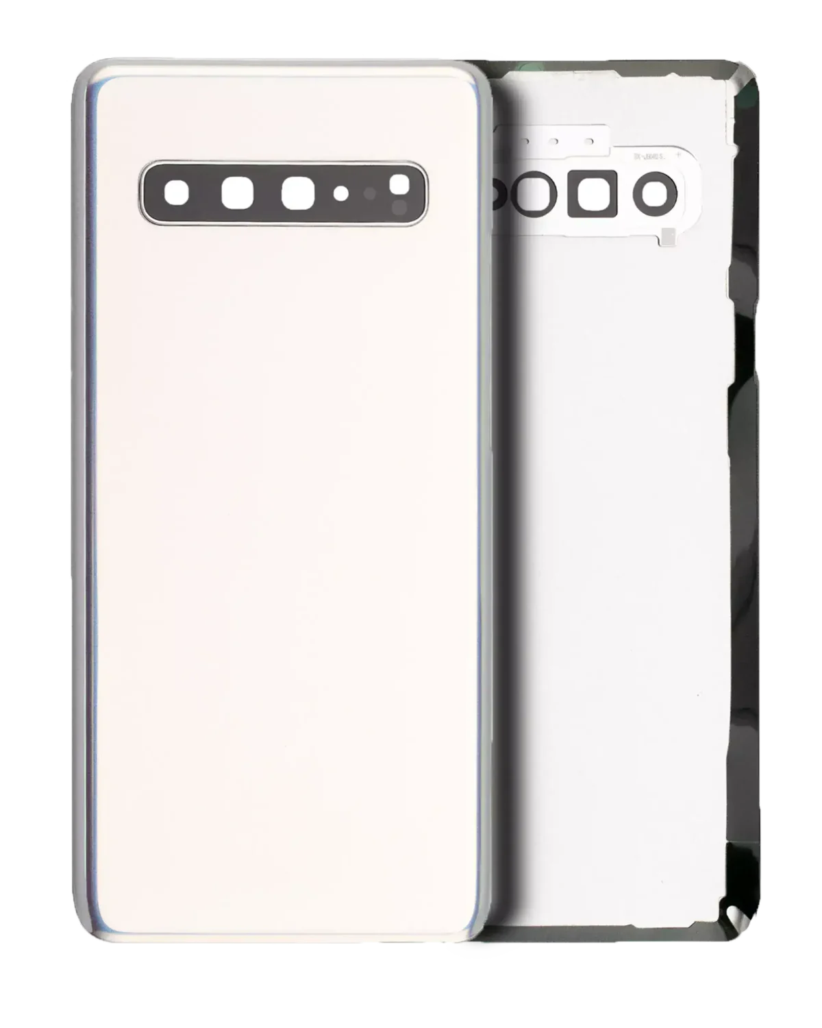 Samsung Galaxy S10 5G İle Uyumlu Arka Kapak Camı Kamera Lensiyle Uyumlu (Servis Paketi) (Taç Gümüşü)