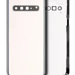 Samsung Galaxy S10 5G İle Uyumlu Arka Kapak Camı Kamera Lensiyle Uyumlu (Servis Paketi) (Taç Gümüşü)