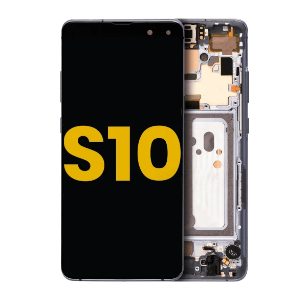 Samsung Galaxy S10 5G İle Uyumlu İçin Çerçeveli ekran Orijinal (Majestic Black)  Orijinal Ekranı