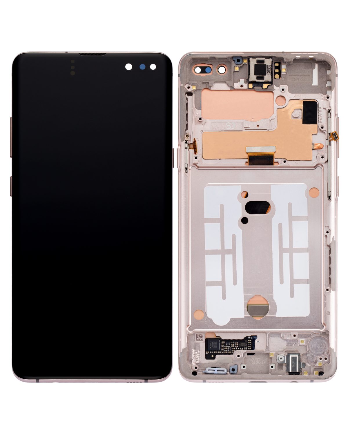 Samsung Galaxy S10 5G İle Uyumlu İçin Çerçeveli ekran Orijinal (Royal Gold)  Orijinal Ekranı Uyumlu - Görsel 3