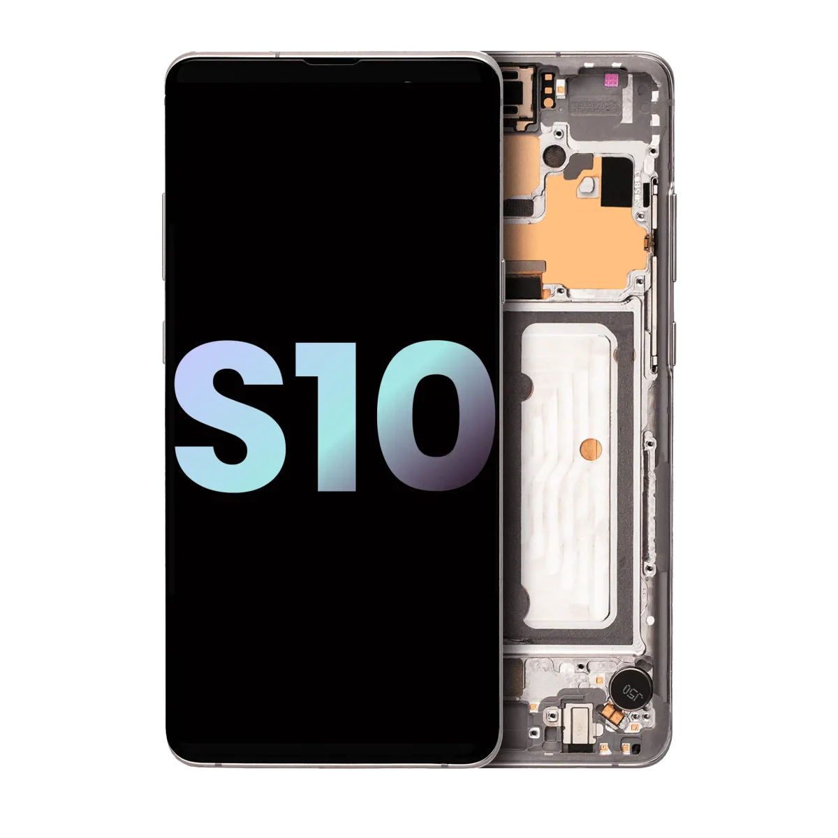 Samsung Galaxy S10 5G İle Uyumlu İçin Çerçeveli ekran (Service Pack) (Crown Silver)  Orijinal Ekranı - Görsel 2