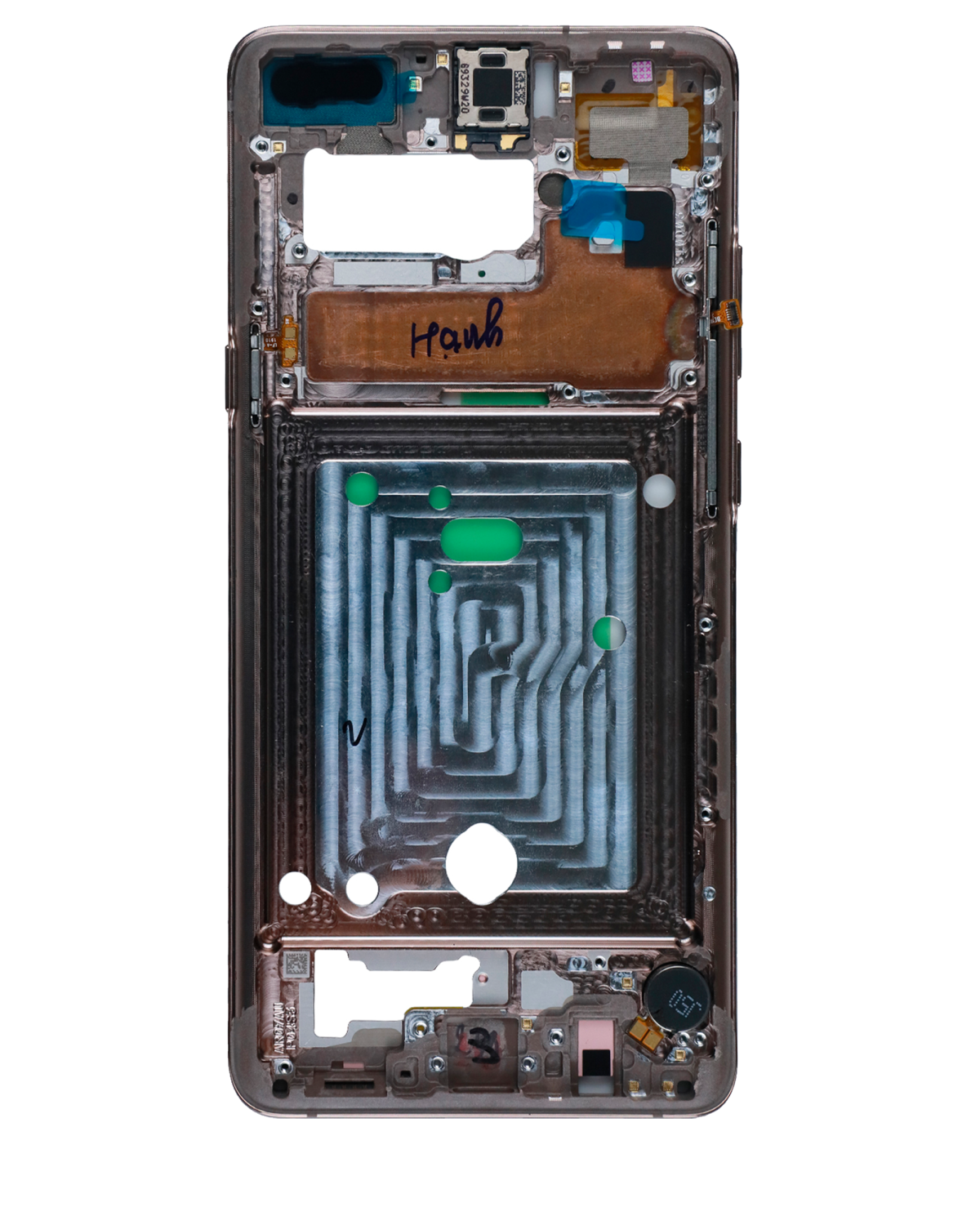Samsung Galaxy S10 5G İle Uyumlu Orta Çerçeve Muhafaza (Küçük Parçalarla) (Kraliyet Altını) - Görsel 7