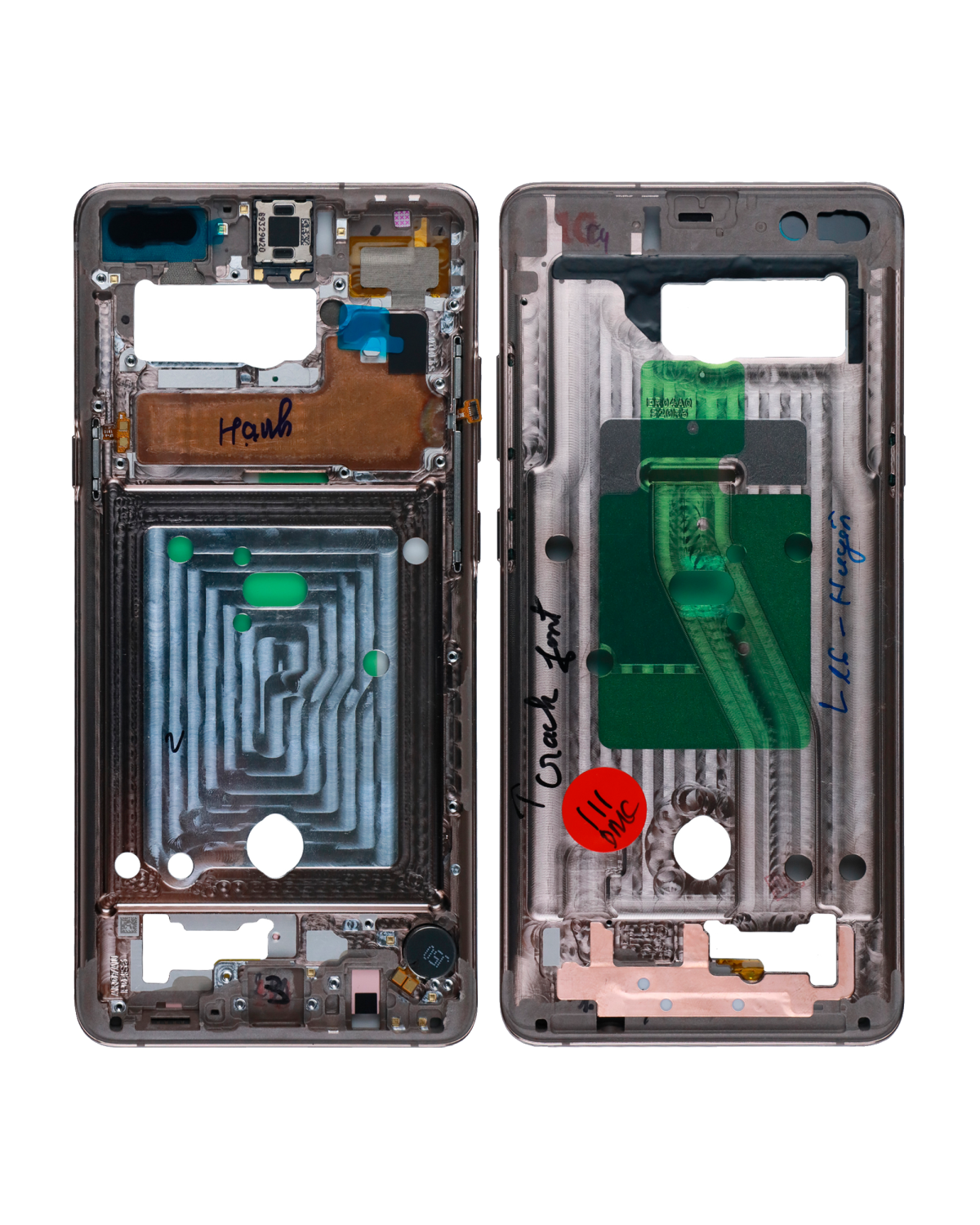 Samsung Galaxy S10 5G İle Uyumlu Orta Çerçeve Muhafaza (Küçük Parçalarla) (Kraliyet Altını) - Görsel 8