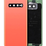 Samsung Galaxy S10 Arka İle Uyumlu Kapak Cam Kamera Lensli  (Aftermarket Plus) (Flamingo Pembesi)