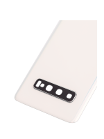 Samsung Galaxy S10 Arka İle Uyumlu Kapak Cam Kamera Lensli  (Aftermarket Plus) (Prizma Beyazı) - Görsel 2