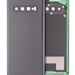 Samsung Galaxy S10 Arka İle Uyumlu Kapak Cam Kamera Lensli  (Aftermarket Plus) (Prizma Siyahı)