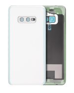 Samsung Galaxy S10 Arka İle Uyumlu Kapak Cam Kamera Lensli E  (Aftermarket Plus) (Prizma Beyazı)