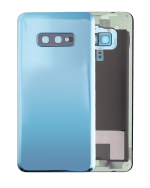 Samsung Galaxy S10 Arka İle Uyumlu Kapak Cam Kamera Lensli E  (Aftermarket Plus) (Prizma Mavisi)