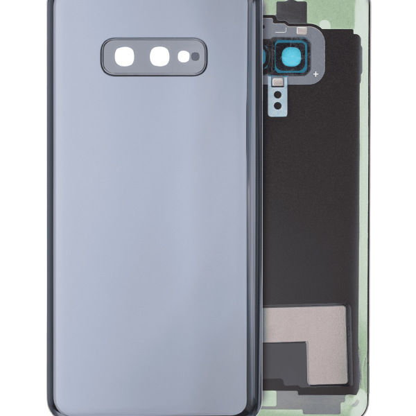 Samsung Galaxy S10 Arka İle Uyumlu Kapak Cam Kamera Lensli E  (Aftermarket Plus) (Prizma Siyah)
