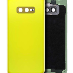 Samsung Galaxy S10 Arka İle Uyumlu Kapak Cam Kamera Lensli E  (Kanarya Sarısı)