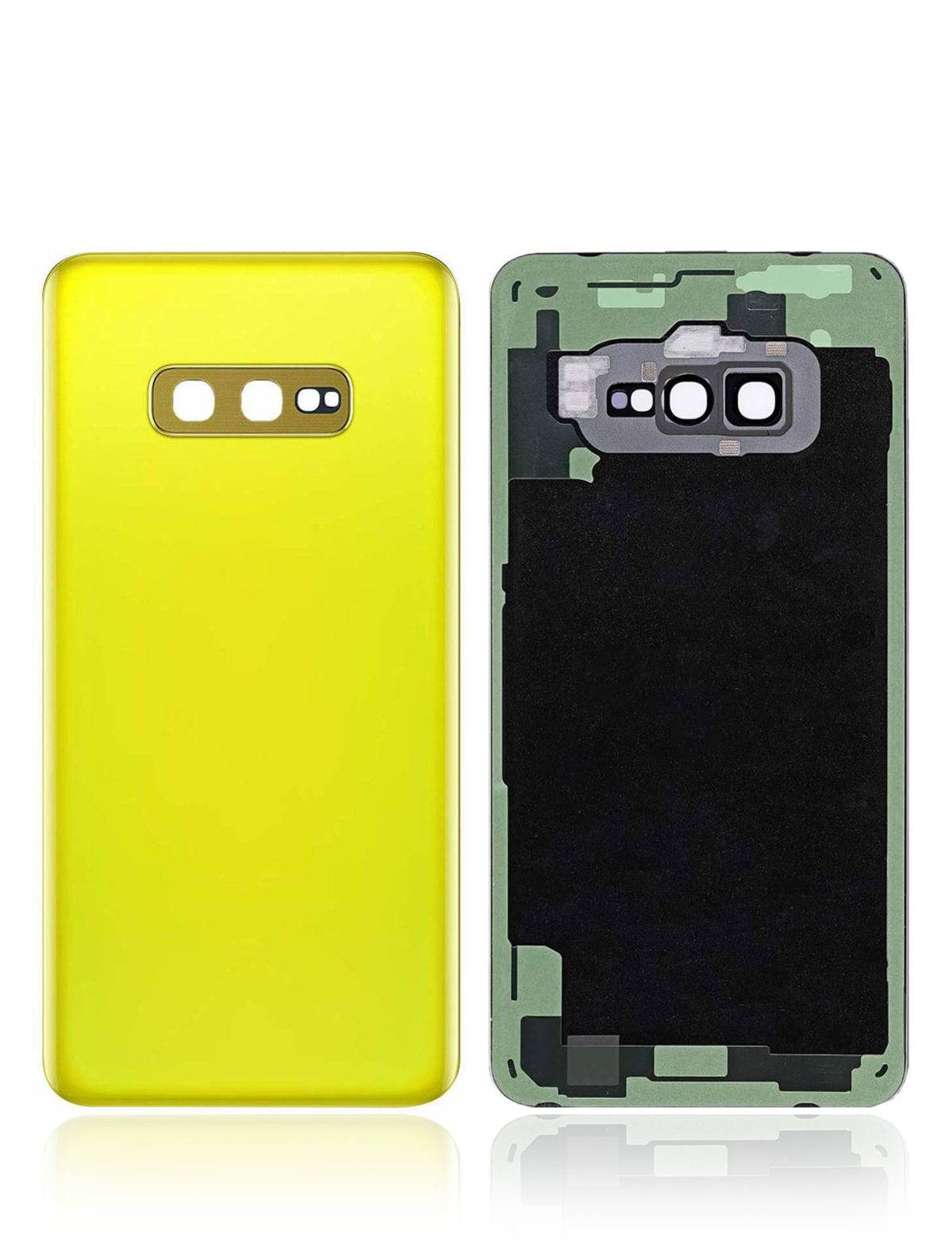 Samsung Galaxy S10 Arka İle Uyumlu Kapak Cam Kamera Lensli E  (Kanarya Sarısı) - Görsel 3