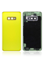 Samsung Galaxy S10 Arka İle Uyumlu Kapak Cam Kamera Lensli E  (Kanarya Sarısı) - Görsel 3