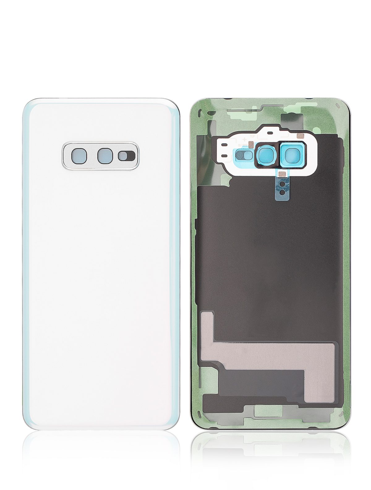 Samsung Galaxy S10 Arka İle Uyumlu Kapak Cam Kamera Lensli E (Service Pack) (Prizma Beyazı) - Görsel 2