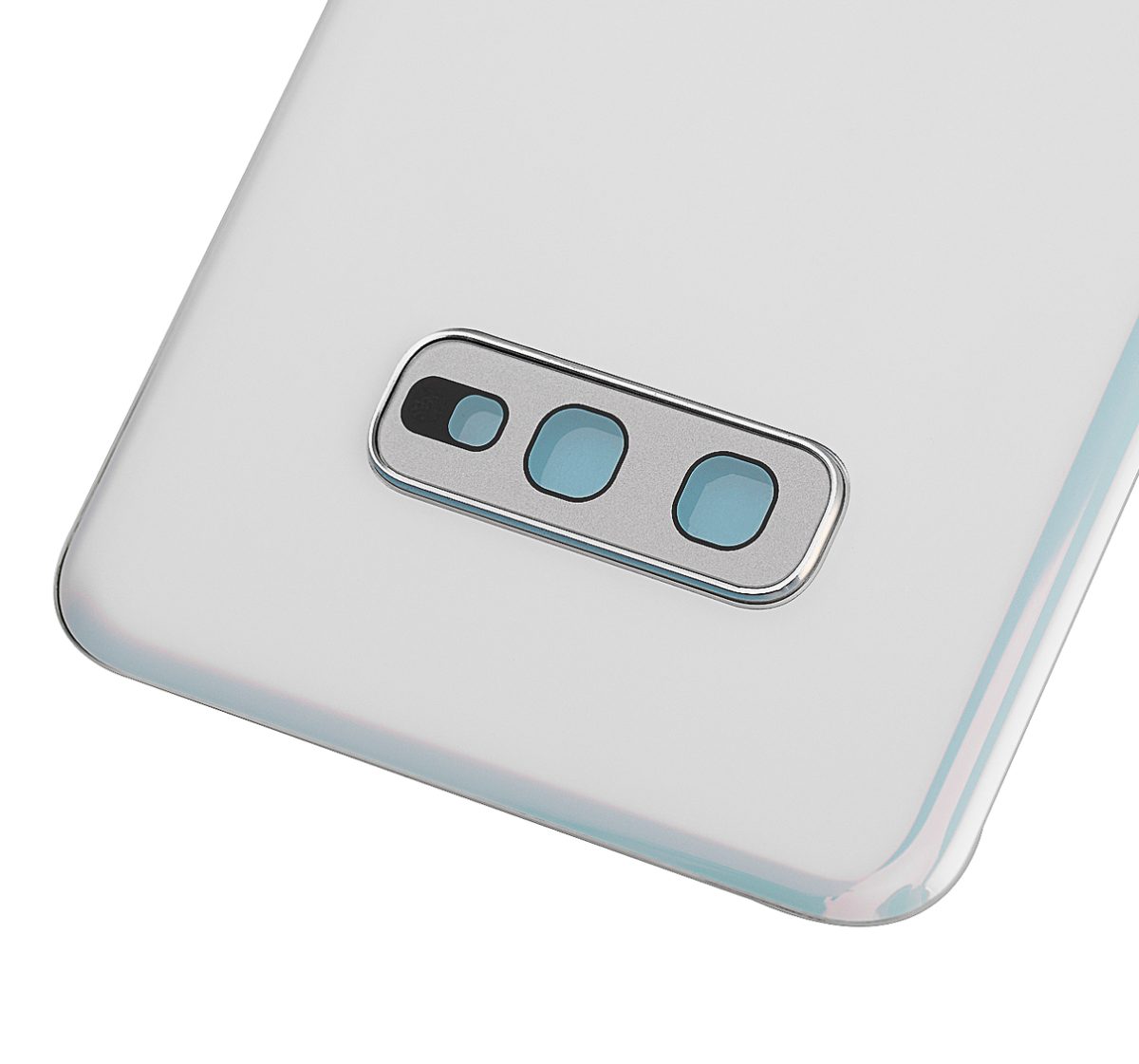Samsung Galaxy S10 Arka İle Uyumlu Kapak Cam Kamera Lensli E (Service Pack) (Prizma Beyazı) - Görsel 6