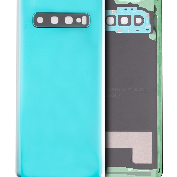 Samsung Galaxy S10 Arka İle Uyumlu Kapak Camı Kamera Lensiyle  (Aftermarket Plus) (Prizma Yeşili)