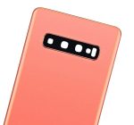 Samsung Galaxy S10 Arka İle Uyumlu Kapak Camı Kamera Lensiyle Uyumlu (Servis Paketi) (Flamingo Pembesi) - Görsel 3