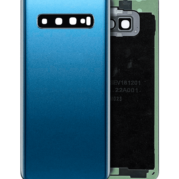 Samsung Galaxy S10 Arka İle Uyumlu Kapak Camı Kamera Lensiyle Uyumlu (Servis Paketi) (Prizma Mavisi)