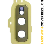 Samsung Galaxy S10 E İle Uyumlu Arka Kamera Lensi Çerçeveli Halkalı (Altın)