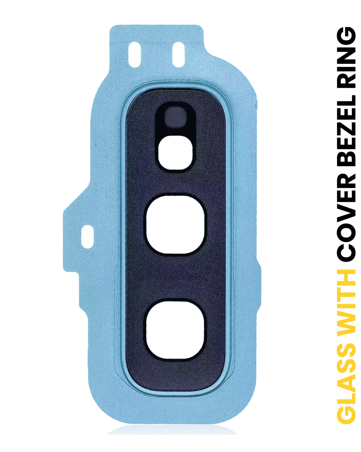Samsung Galaxy S10 E İle Uyumlu Arka Kamera Lensi Çerçeveli Halkalı (Prizma Mavi)