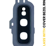 Samsung Galaxy S10 E İle Uyumlu Arka Kamera Lensi Çerçeveli Halkalı (Prizma Siyah)