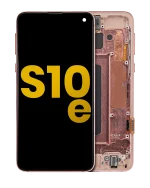 Samsung Galaxy S10 E İle Uyumlu İçin Çerçeveli ekran Orijinal (Flamingo Pembesi)  Orijinal Ekranı