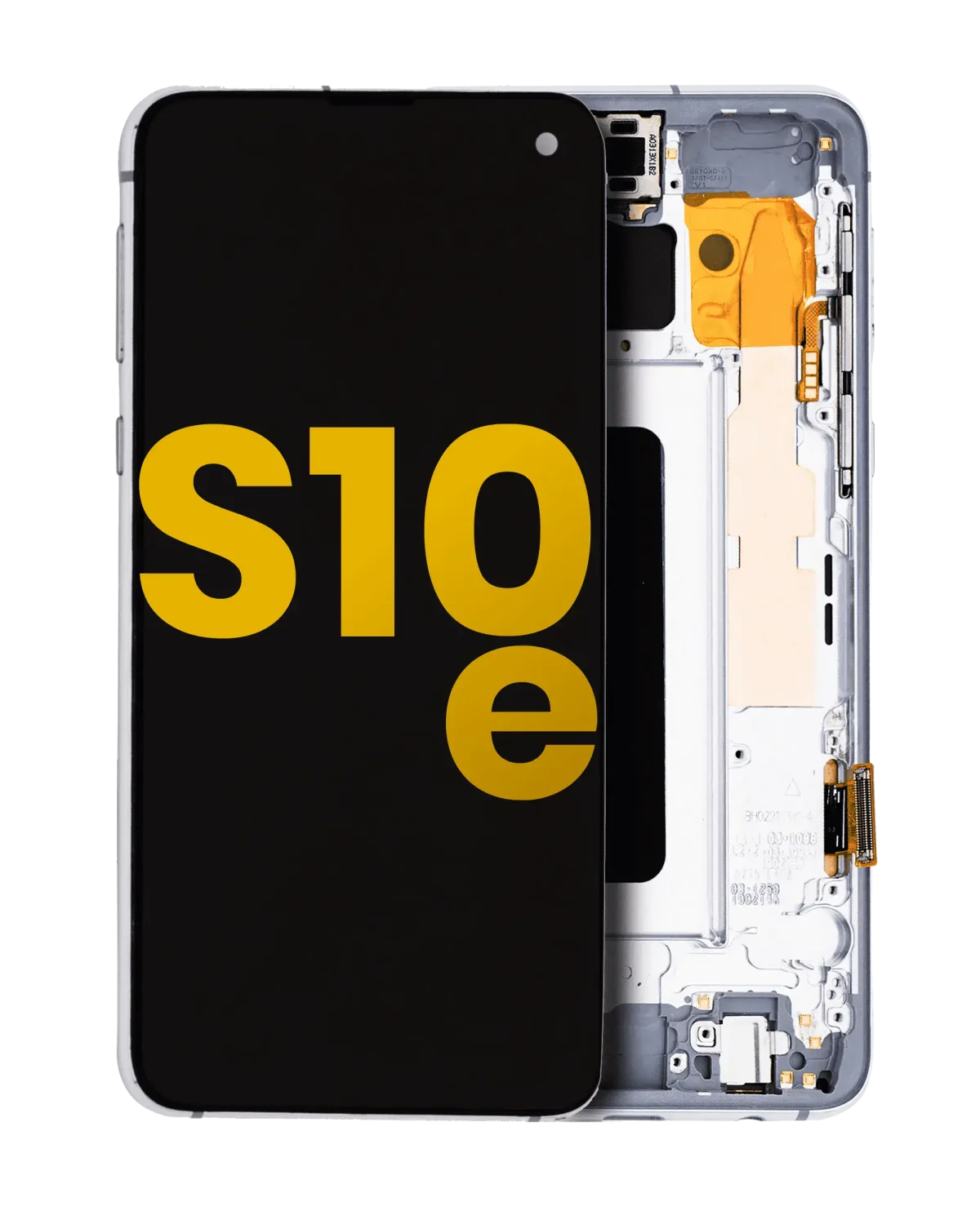 Samsung Galaxy S10 E İle Uyumlu İçin Çerçeveli ekran Orijinal (Prizma Beyazı)  Orijinal Ekranı
