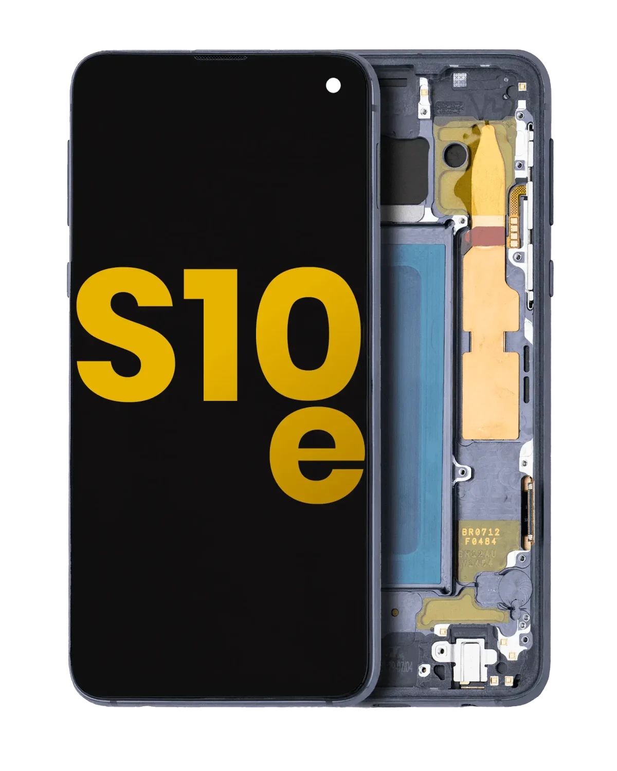 Samsung Galaxy S10 E İle Uyumlu İçin Çerçeveli ekran Orijinal (Prizma Siyah)  Orijinal Ekranı Uyumlu