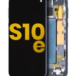Samsung Galaxy S10 E İle Uyumlu İçin Çerçeveli ekran Orijinal (Prizma Siyah)  Orijinal Ekranı Uyumlu