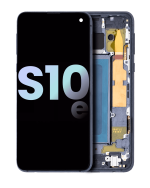 Samsung Galaxy S10 E İle Uyumlu İçin Çerçeveli ekran (Service Pack) (Prizma Siyah)  Orijinal Ekranı Uyumlu