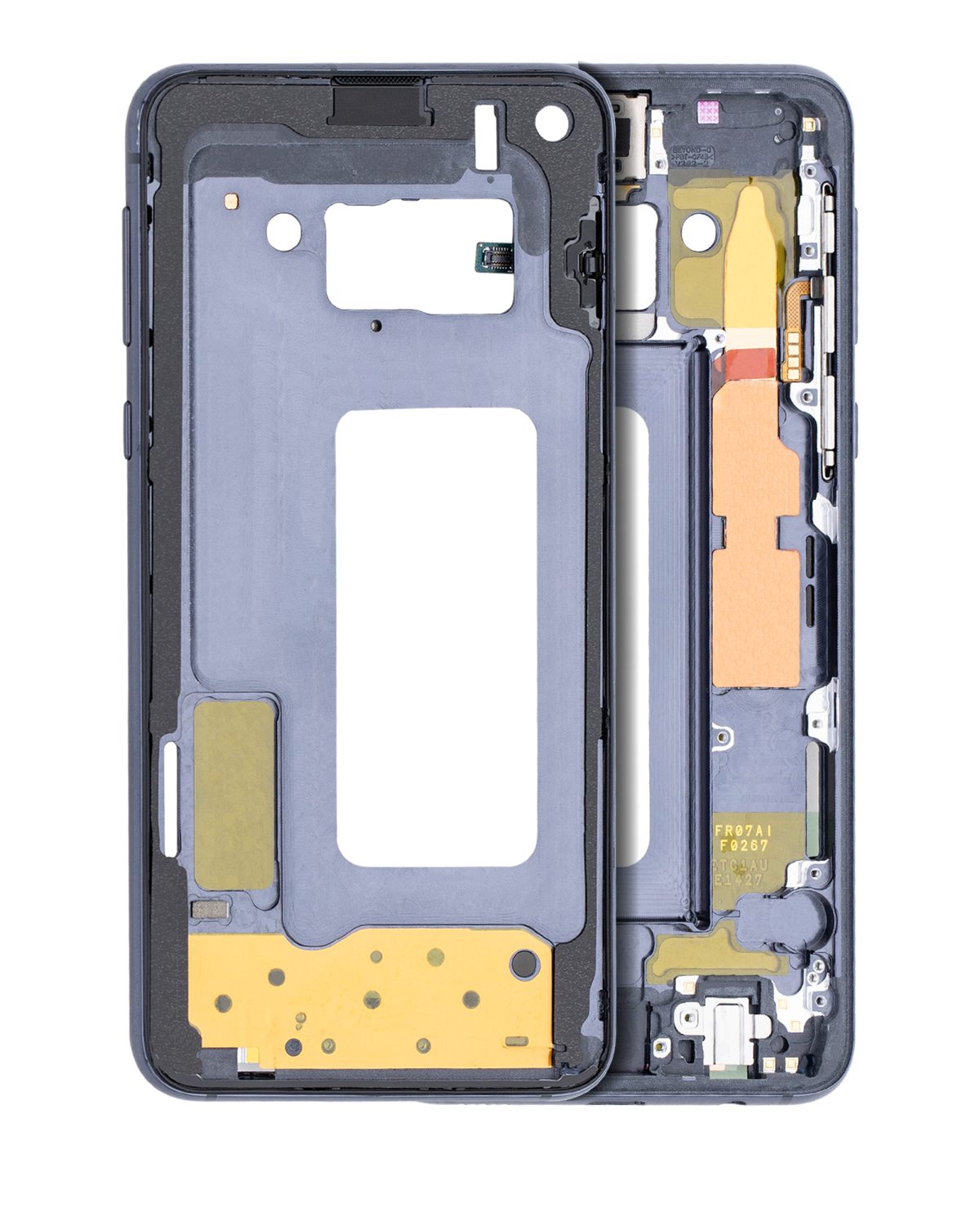 Samsung Galaxy S10 E İle Uyumlu Orta Çerçeve Muhafaza (Küçük Parçalarla) (Prizma Siyah) - Görsel 3