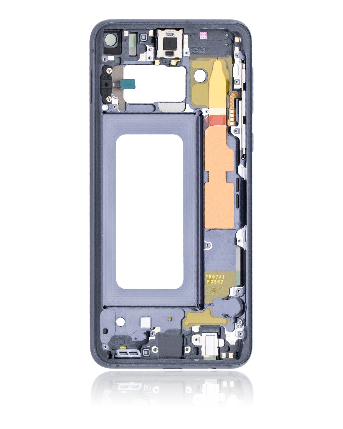 Samsung Galaxy S10 E İle Uyumlu Orta Çerçeve Muhafaza (Küçük Parçalarla) (Prizma Siyah) - Görsel 5