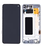 Samsung Galaxy S10 E İle Uyumlu (Service Pack) (Prizma Beyazı) Çerçeveli ekran Orijinal Ekranı - Görsel 2