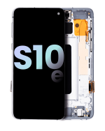 Samsung Galaxy S10 E İle Uyumlu (Service Pack) (Prizma Beyazı) Çerçeveli ekran Orijinal Ekranı