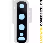 Samsung Galaxy S10 İle Uyumlu Arka Kamera Lensi Çerçeveli Halkalı (Prizma Beyazı)