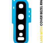 Samsung Galaxy S10 İle Uyumlu Arka Kamera Lensi Çerçeveli Halkalı (Prizma Mavi)