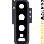 Samsung Galaxy S10 İle Uyumlu Arka Kamera Lensi Çerçeveli Halkalı (Prizma Siyah)