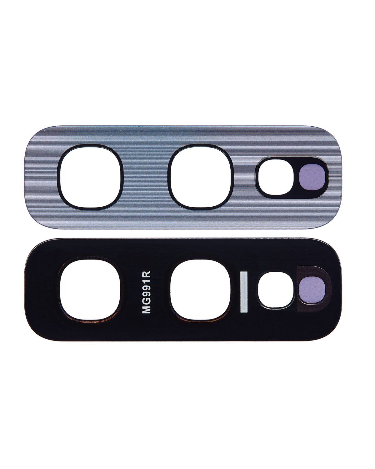 Samsung Galaxy S10 İle Uyumlu Arka Kamera Lensi (Sadece Cam) Yapışkanlı E (Gümüş) - Görsel 2