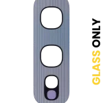 Samsung Galaxy S10 İle Uyumlu Arka Kamera Lensi (Sadece Cam) Yapışkanlı E (Gümüş)