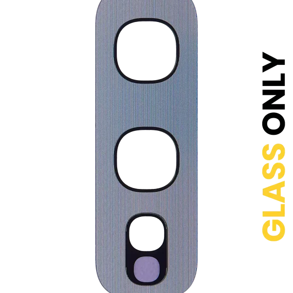 Samsung Galaxy S10 İle Uyumlu Arka Kamera Lensi (Sadece Cam) Yapışkanlı E (Gümüş)