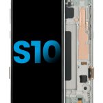 Samsung Galaxy S10 İle Uyumlu Çerçeveli ekran LCD Ekranı (Parmak İzi Sensörü Olmadan) (Satış Sonrası Artı: TFT) (Prizma Beyazı)