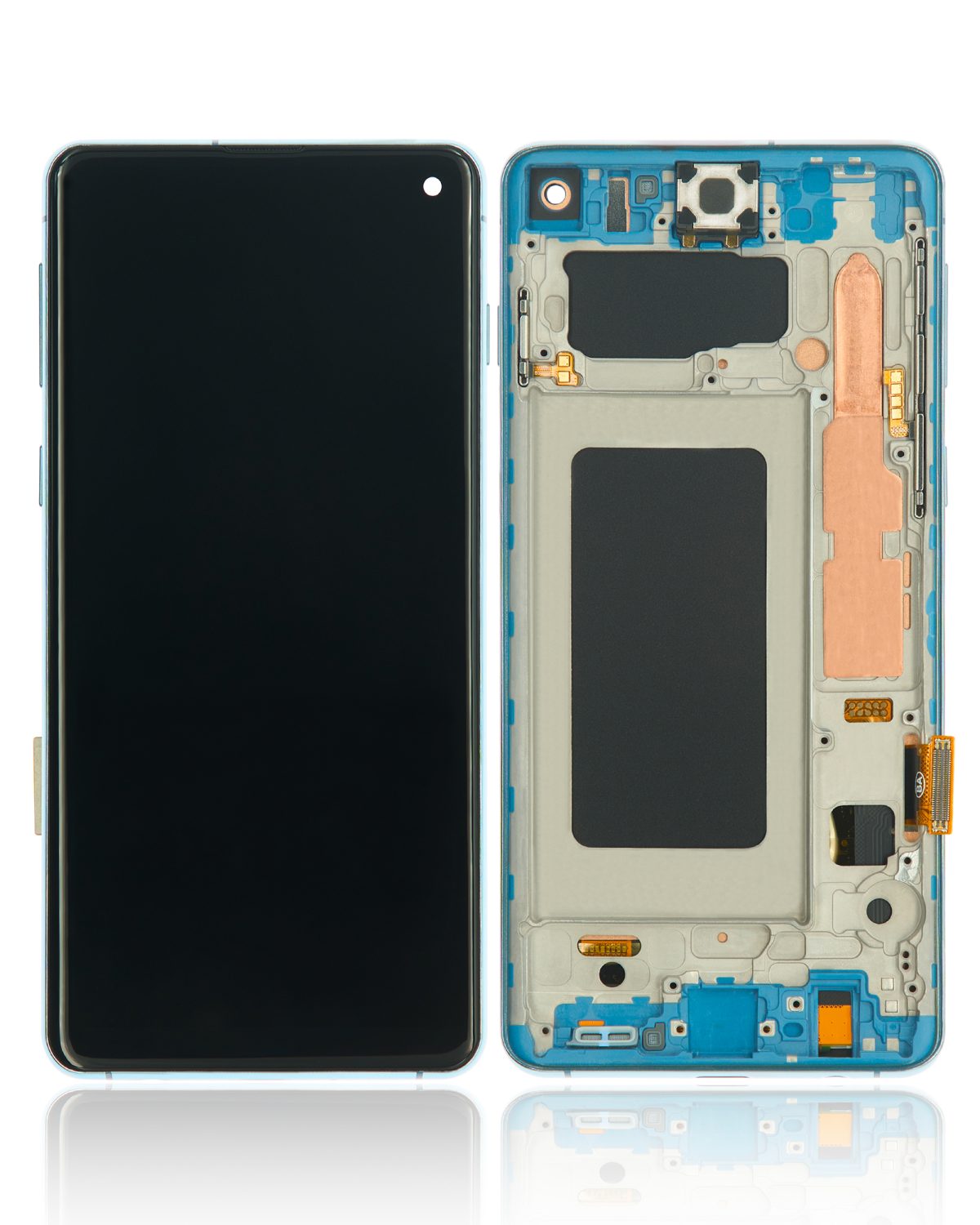 Samsung Galaxy S10 İle Uyumlu Çerçeveli ekran LCD Ekranı (Parmak İzi Sensörü Olmadan) (Satış Sonrası Artı: TFT) (Prizma Mavisi) - Görsel 2