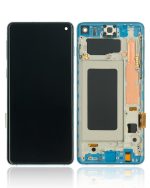Samsung Galaxy S10 İle Uyumlu Çerçeveli ekran LCD Ekranı (Parmak İzi Sensörü Olmadan) (Satış Sonrası Artı: TFT) (Prizma Mavisi) - Görsel 2