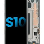 Samsung Galaxy S10 İle Uyumlu Çerçeveli ekran LCD Ekranı (Parmak İzi Sensörü Olmadan) (Satış Sonrası Artı: TFT) (Prizma Siyahı)